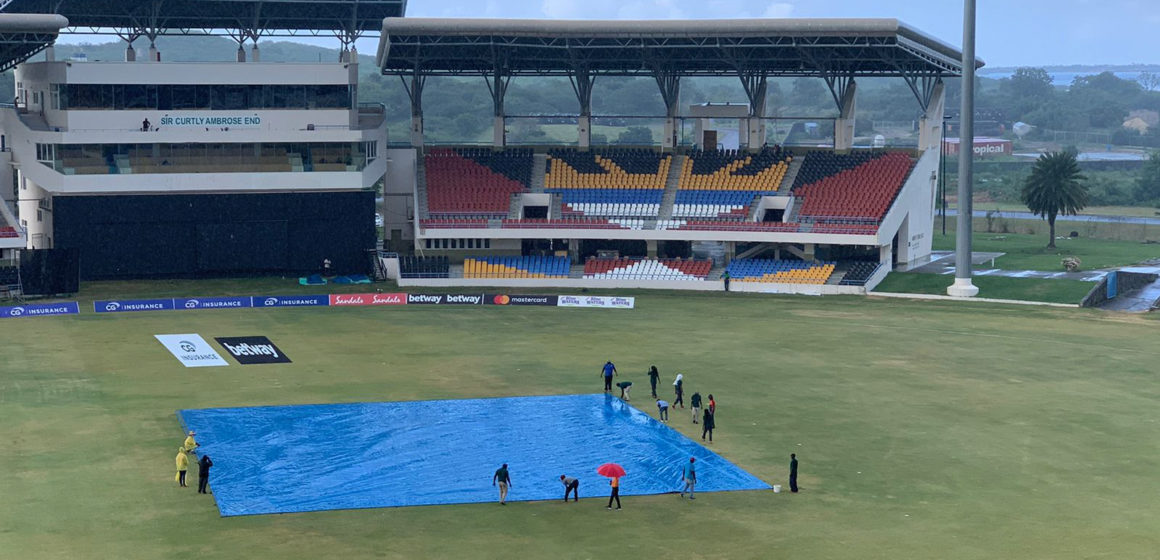 Rain halts first T20I with match in the balance