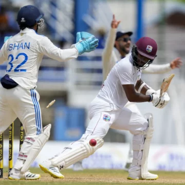 Brathwaite hits 75 as West Indies trail India by 209 runs