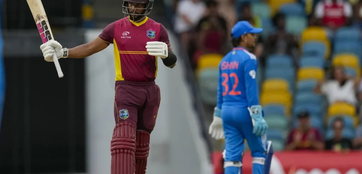 West Indies beat India in second ODI to level series 1-1