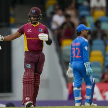 West Indies beat India in second ODI to level series 1-1