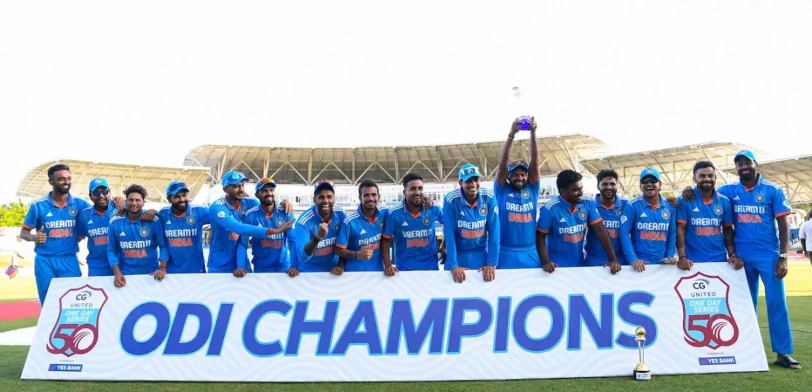 India secures 2-1 ODI series win after dominant 200-run victory over West Indies