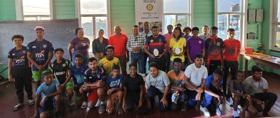 Rose Hall Canje and Tucber Park Cricket Clubs benefit from NA Rotary Club